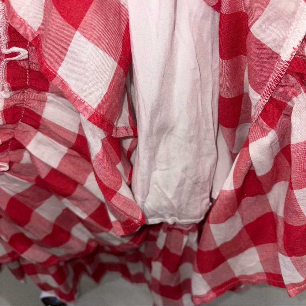 Ivy City Co Red and White Checkered Picnic Maxi Dress - Picture 11 of 11